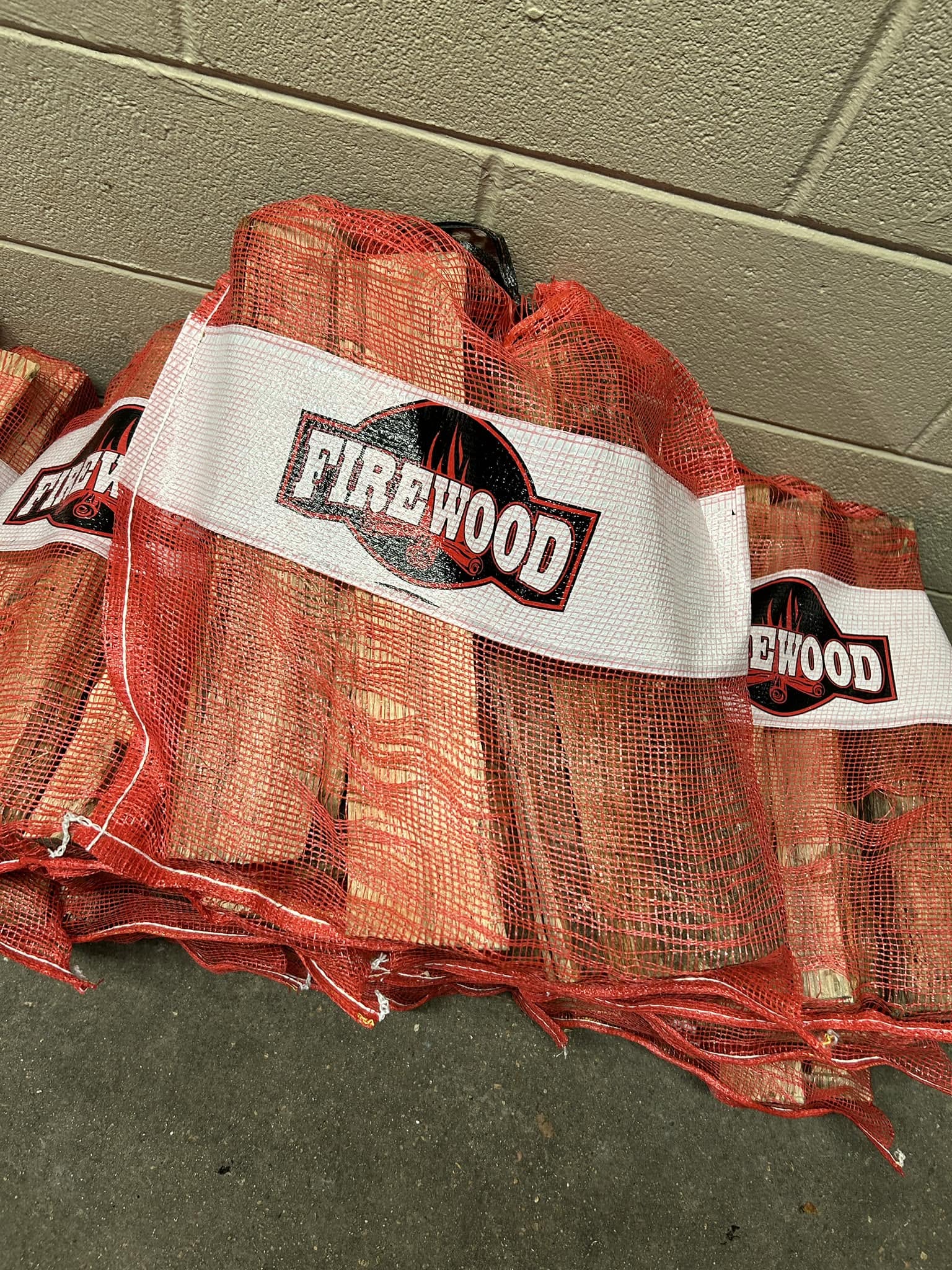 Bundles of firewood for sale at Big's Place