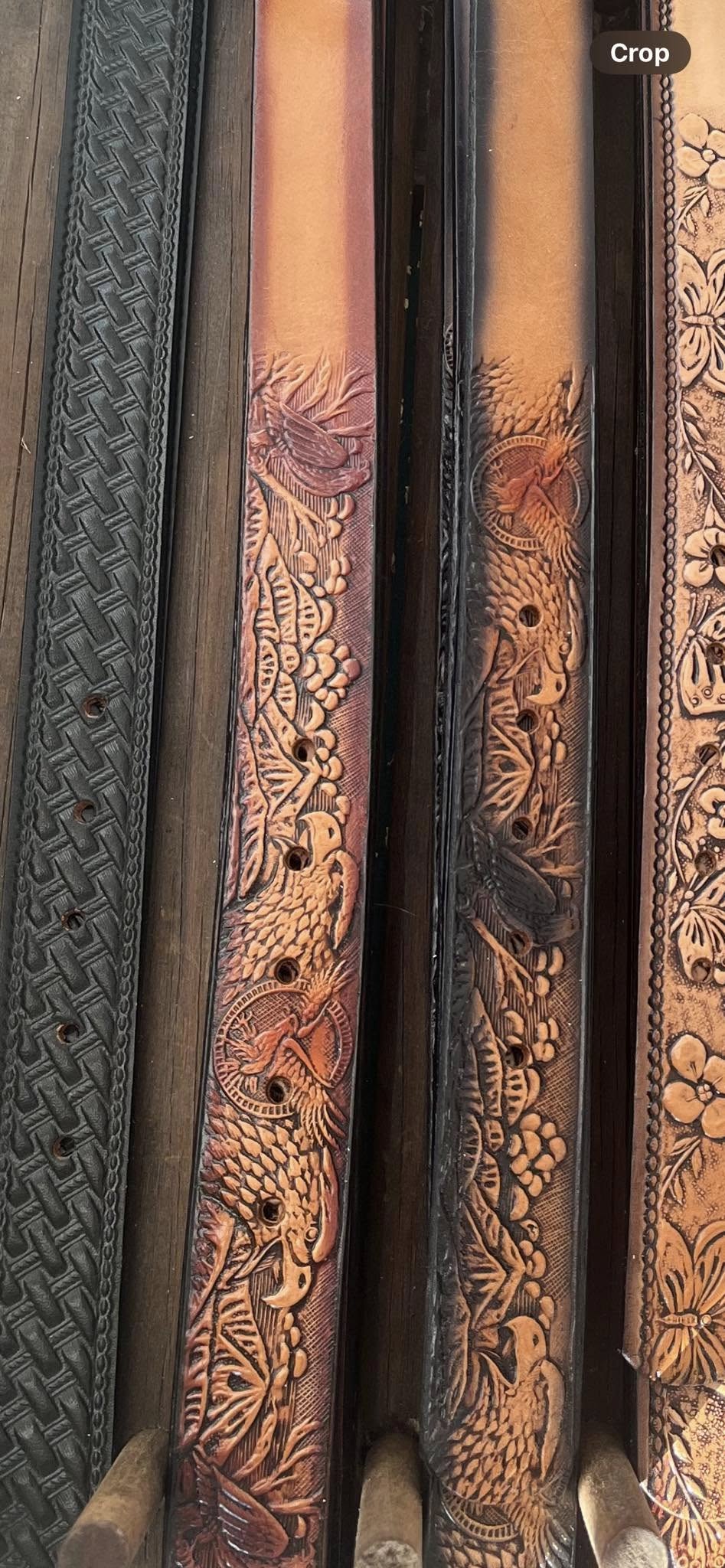 Tooled leather goods at Big's Place