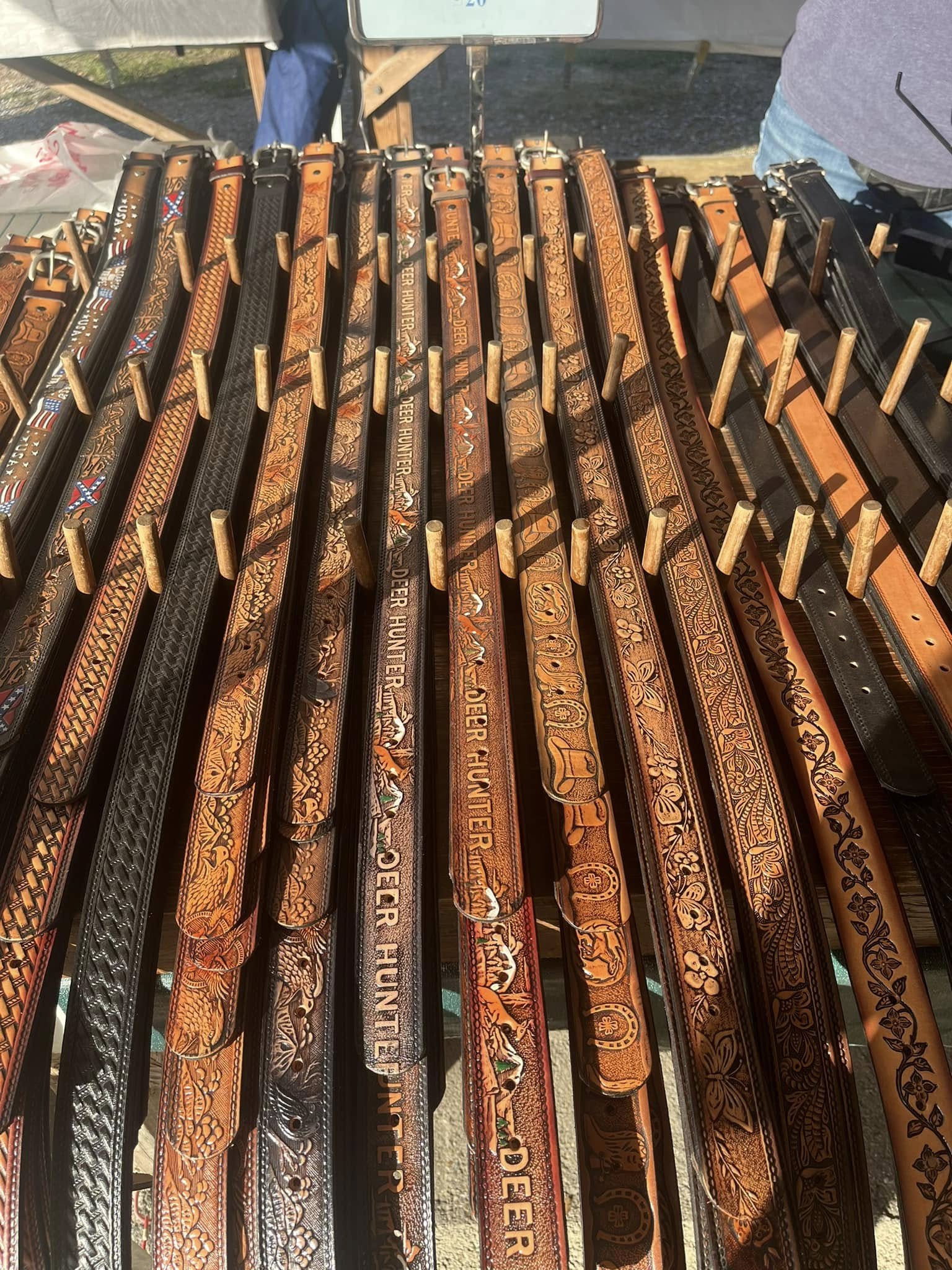 Leather belts at Big's Place